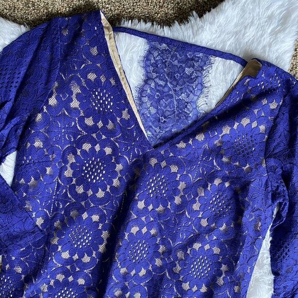 Skies Are Blue Dress New Lace Lined Bell Sleeve Formal Dressy Womens Size XS - Picture 3 of 11